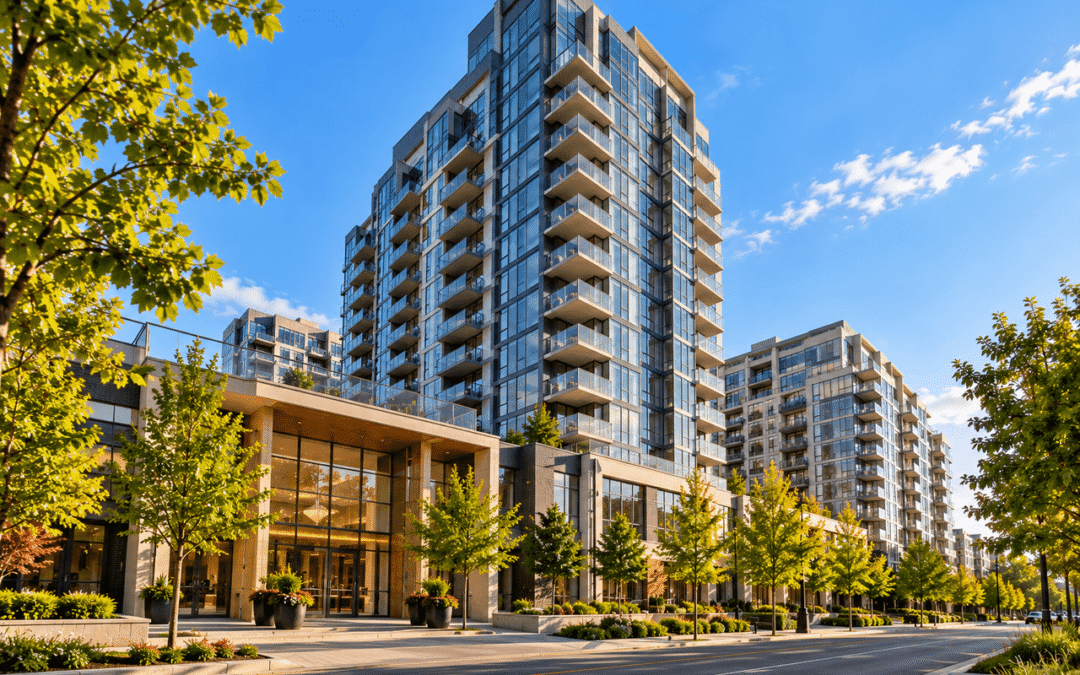 Modern Glass and Concrete Condo Complex